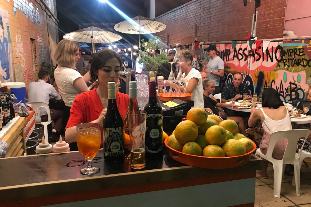 Temporary laneway bar and restaurant SugaTeca will not return to this year's Fringe after the State Government increased liquor licence fees. Photo: Driller Jet Armstrong