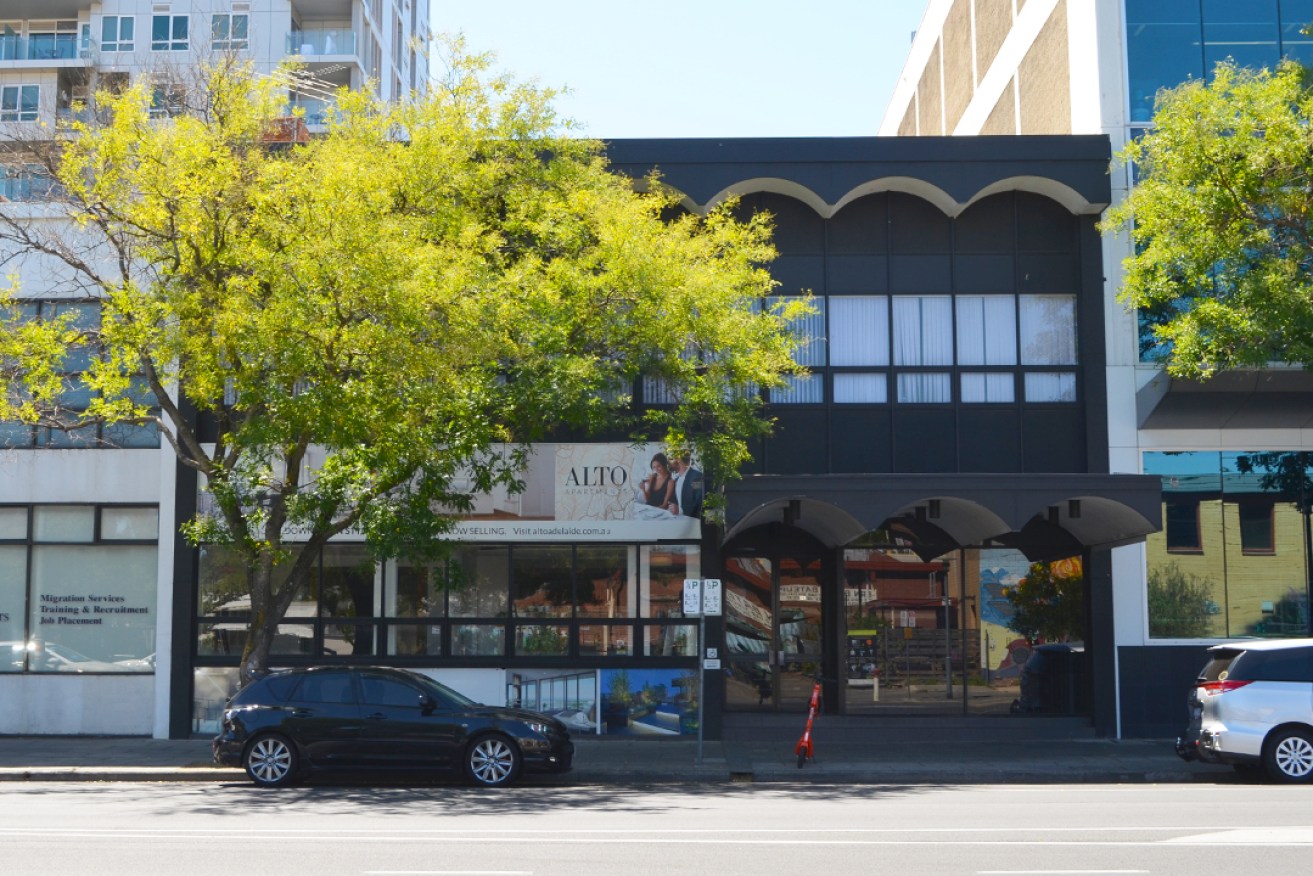 The facade of 124 Franklin Street where Alto Adelaide propose a 26-storey hotel building.