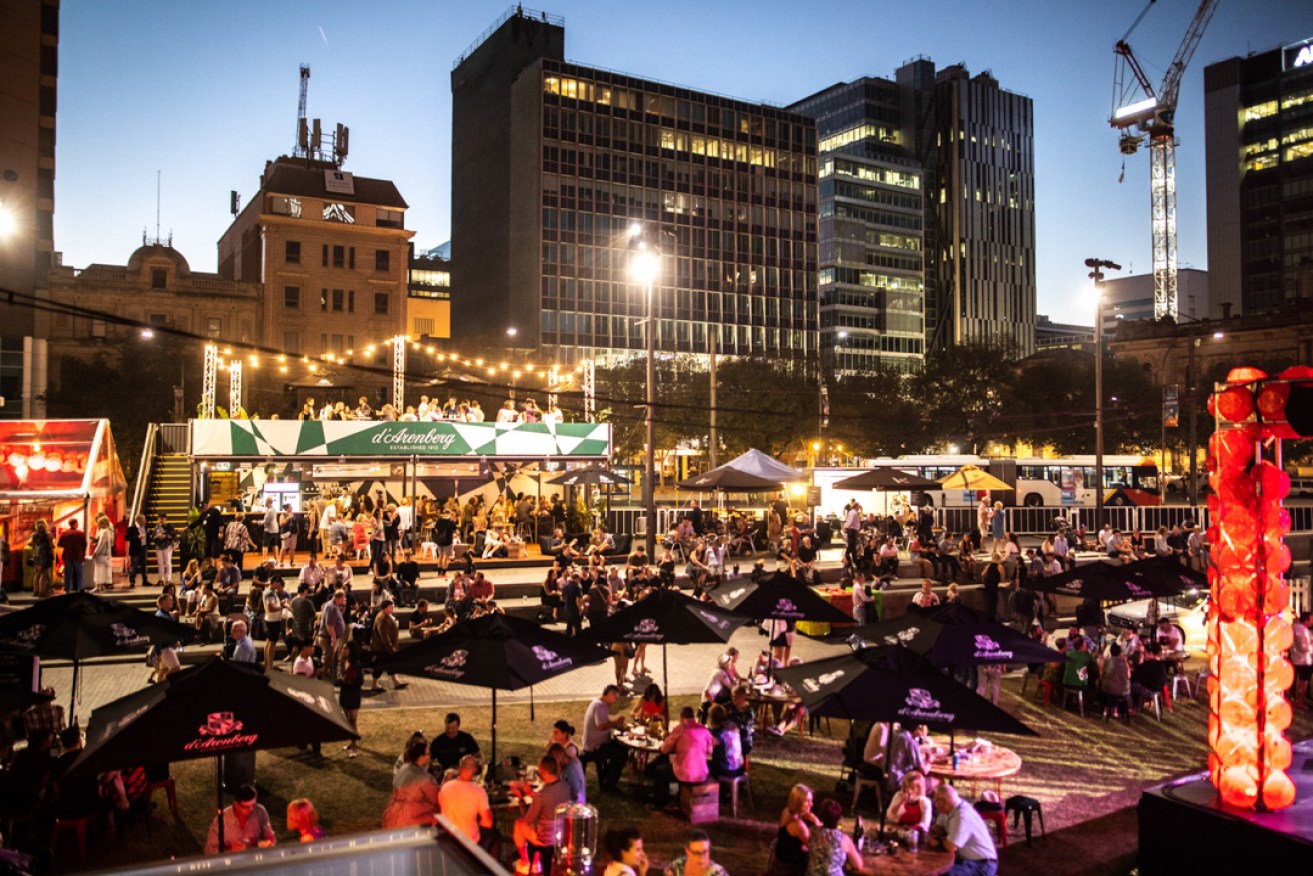 The Tasting Australia Town Square won't return to Victoria Square in 2020. Photo: Meaghan Coles