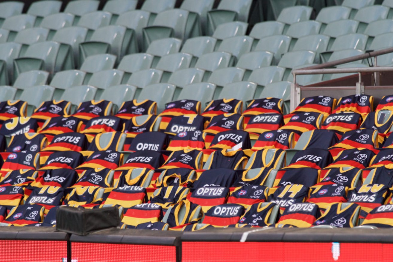 The Crows played Sydney at Adelaide Oval which was closed to spectators for Round One, before the AFL season was postponed. Photo: Michael Errey/InDaily