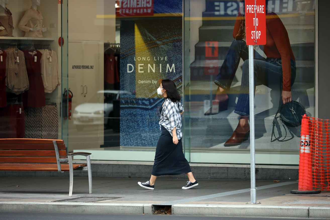 A shopper in Rundle Mall. Photo: Tony Lewis/Solstice Media