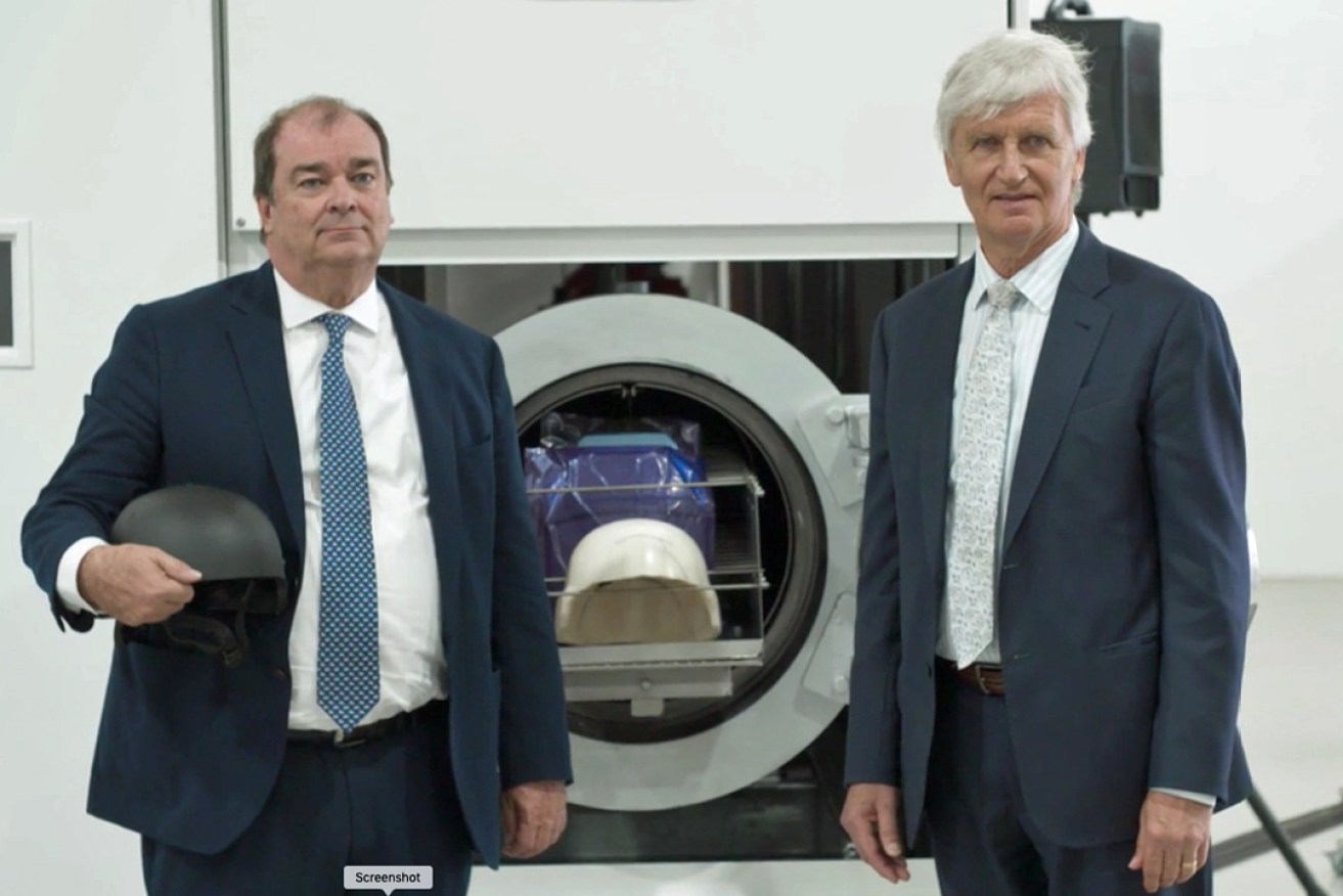 XTEK Managing Director Philippe Odouard and Chair Uwe Boettcher at the Adelaide facility last year.