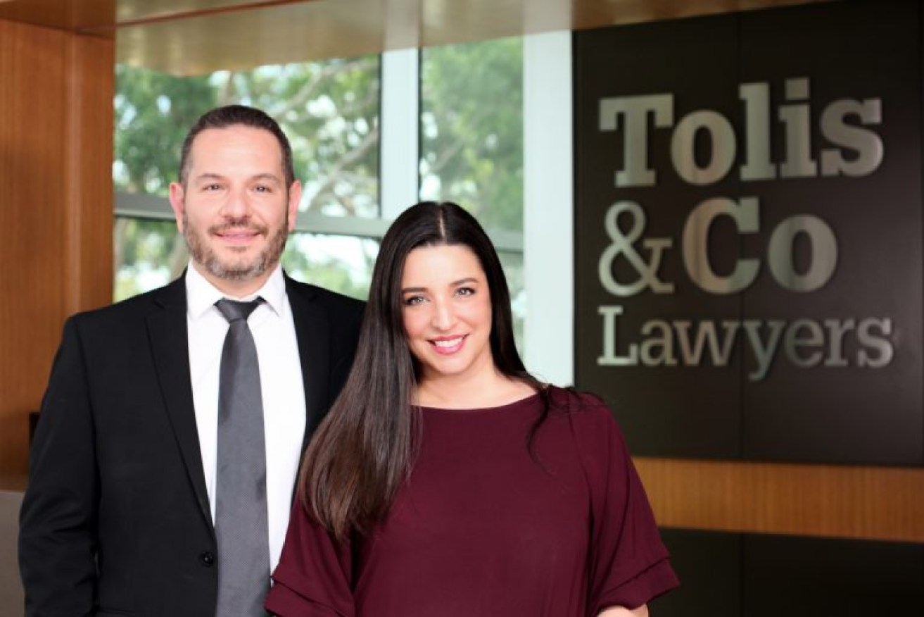 Aris and Dimitra Tolis, pictured on their firm's website, received an unwanted text message relating to their house offer.