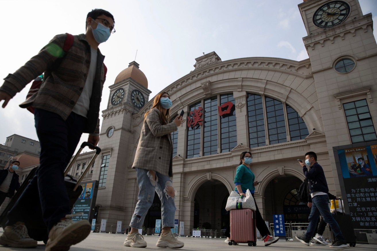 Wuhan train stations and airport now allow outbound travel for the first time in 11 weeks. Photo: AP/Ng Han Guan