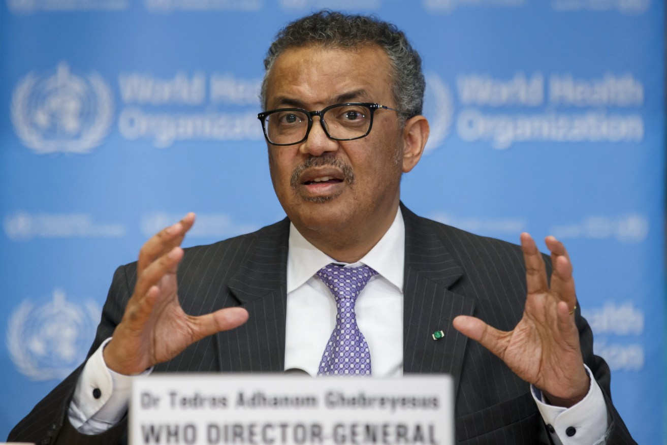 WHO Director General Tedros Adhanom Ghebreyesus. Photo: EPA/Salvatore Di Nolfi.