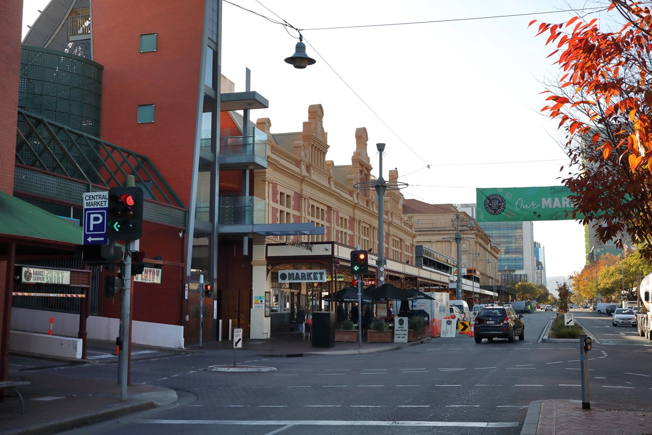 Gouger Street has improved its vacancy rate from 17 per cent in September 2020 to 13 per cent this month. Photo: Tony Lewis/InDaily