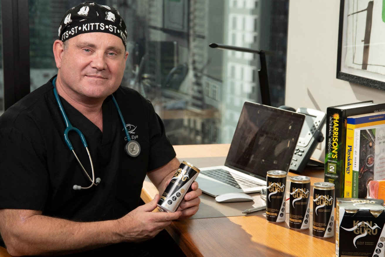 Kanguru vitality drink inventor and eye surgeon Dr David Kitchen with his product, which launches in Korea today. 
