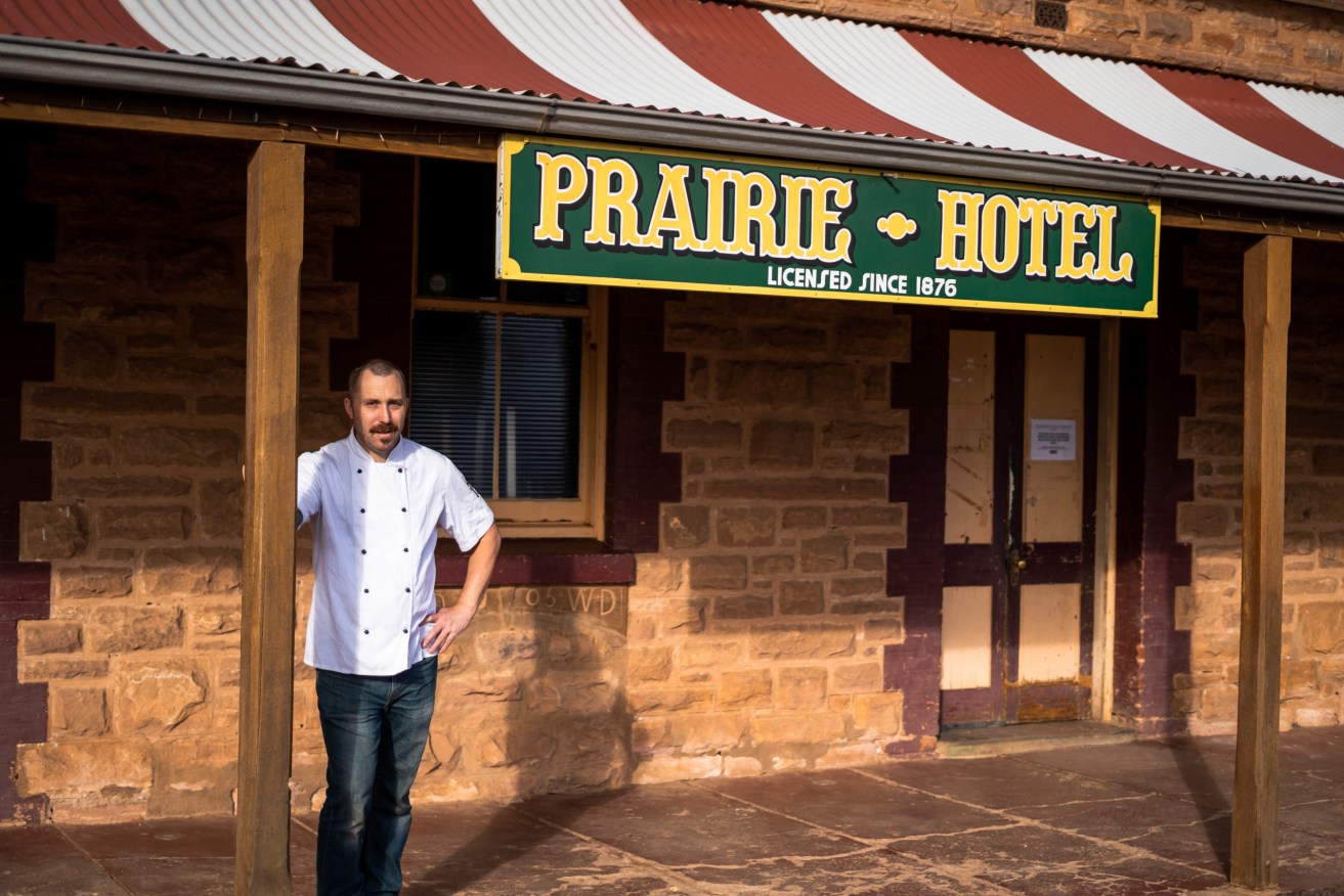 Chef Nick Hawkins will bring the Prairie Hotel's famous burgers to Adelaide.
