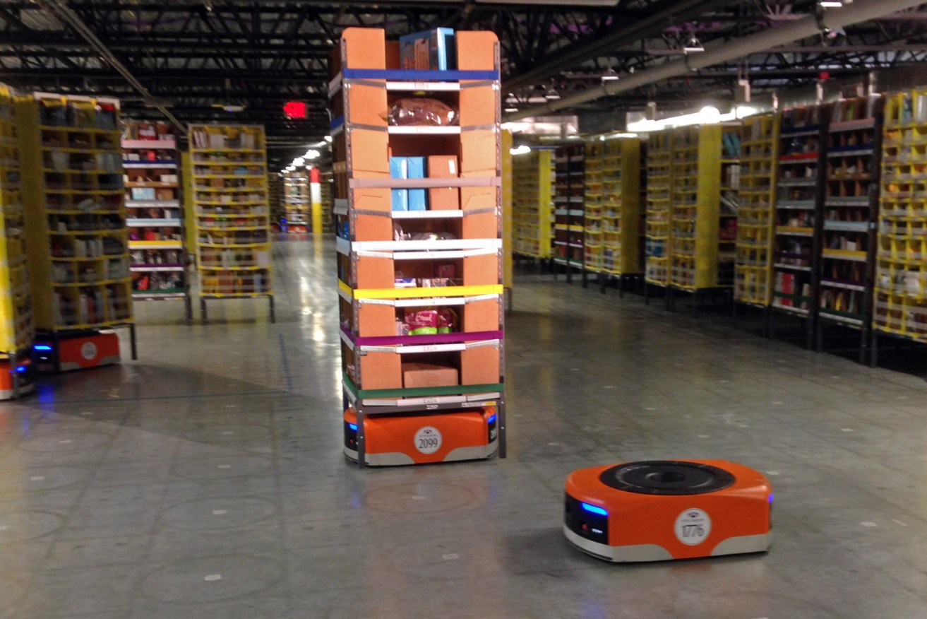An Amazon automated warehouse. Photo: AP/Brandon Bailey