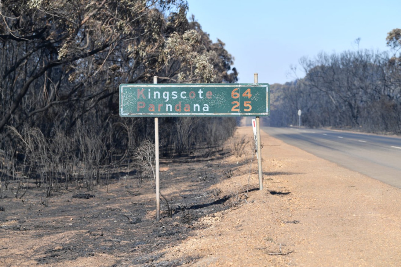 Kangaroo Island's bushfires highlighted the need for better water security. Photo: AAP/David Mariuz
