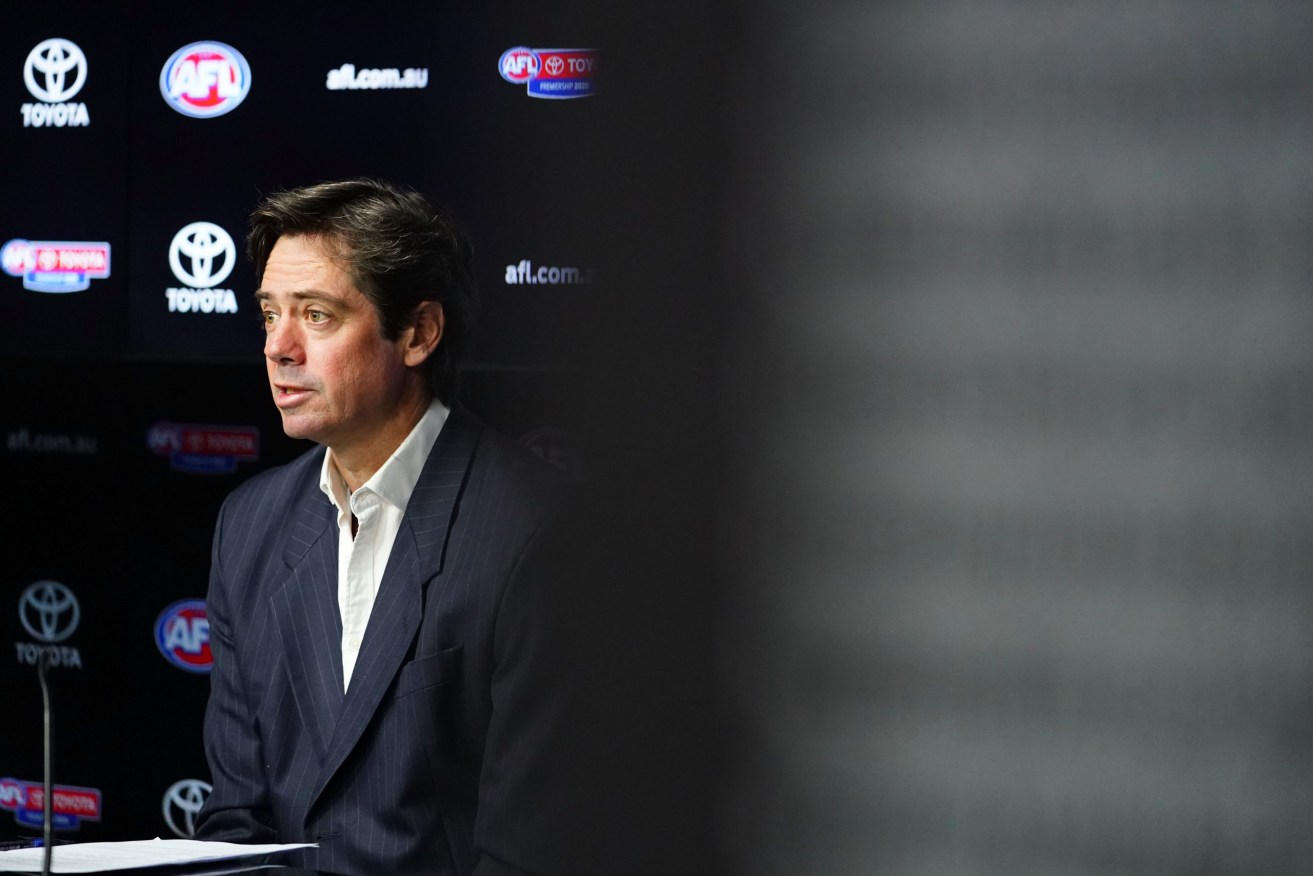 AFL CEO Gillon McLachlan: "We will need to be disciplined and focused as a football community on how we continue to live within our means over the coming years." Photo: AAP/Scott Barbour