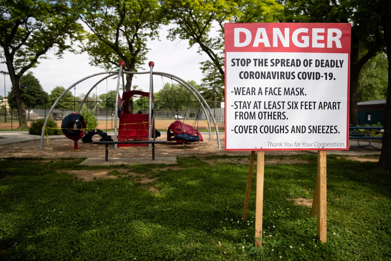 A playground in Pennsylvania, as US virus cases pass 2 million.
Photo: AP/Matt Rourke