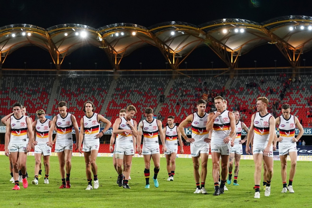 Crows players will join Port in Melbourne for round seven matches. Photo: Dave Hunt/AAP