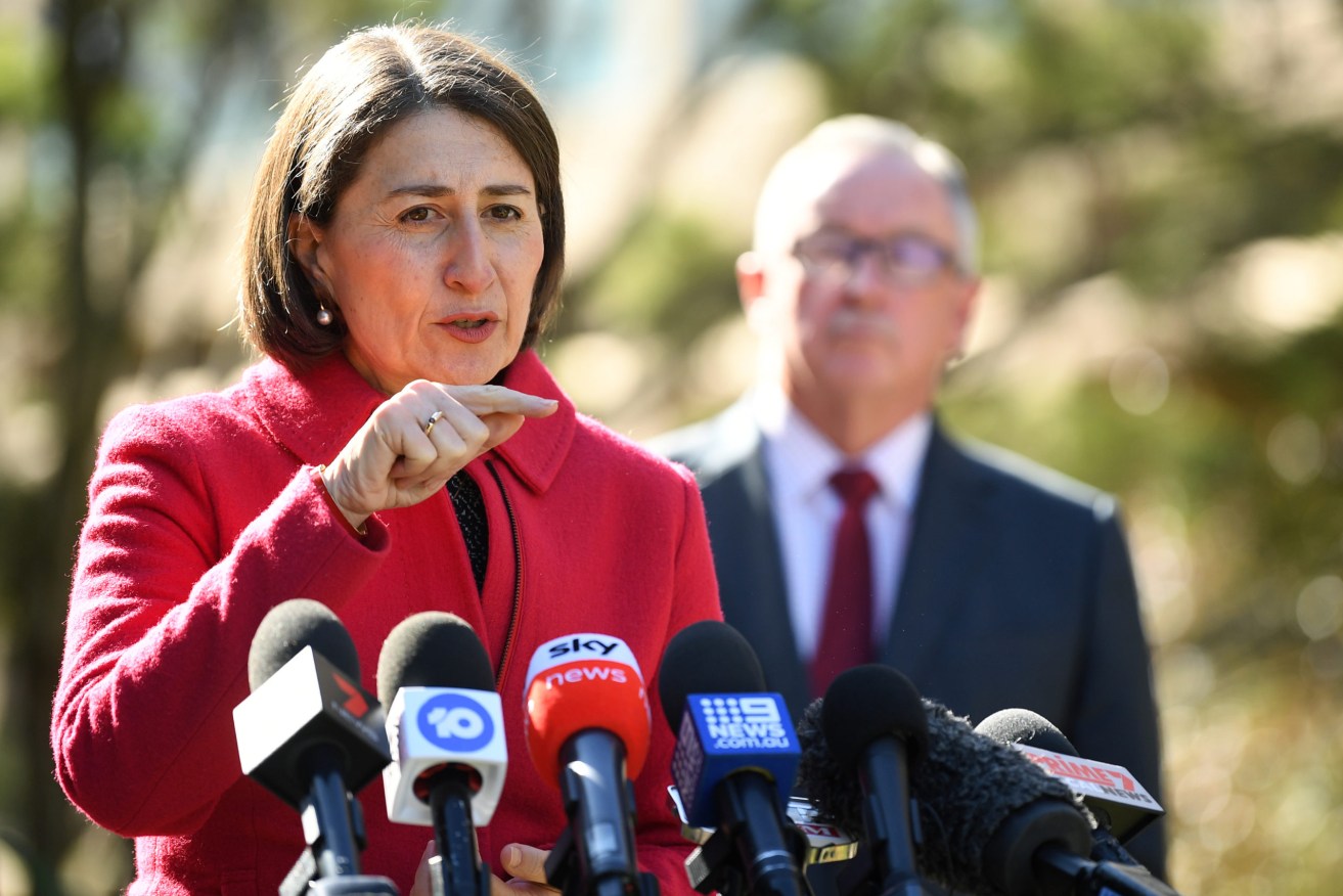 NSW Premier Gladys Berejiklian says the border has to shut due to Victoria's rate of community virus transmission. Photo: AAP/Joel Carrett