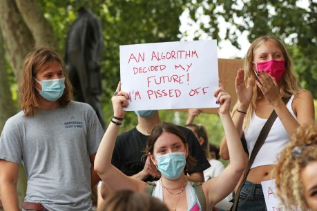 Outcry over UK exam results during pandemic