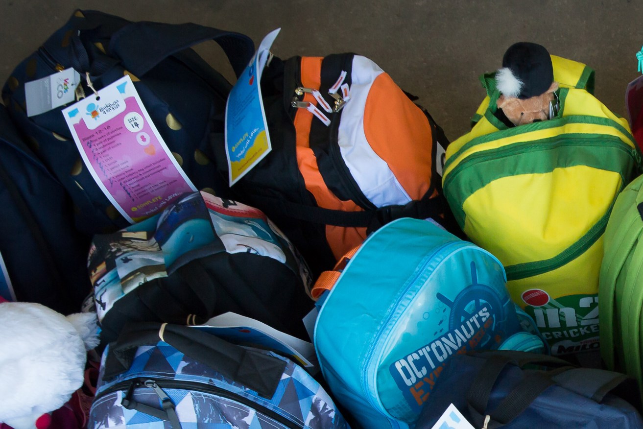 Backpacks 4 SA Kids hands out haversacks of essential supplies to children in need. Photo: Supplied