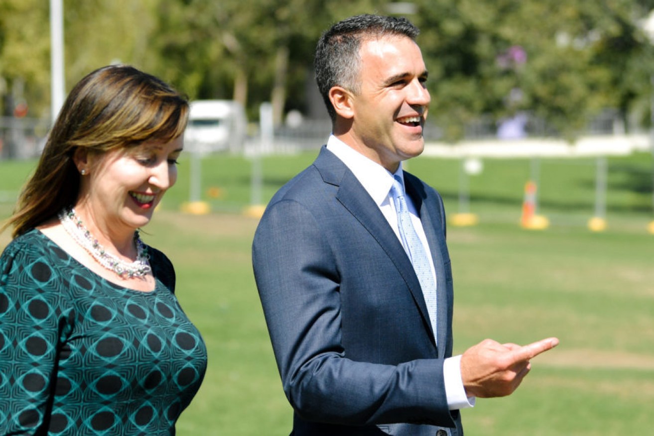 Labor's Education spokesperson Susan Close and Opposition Leader Peter Malinauskas. Picture: Morgan Sette / AAP