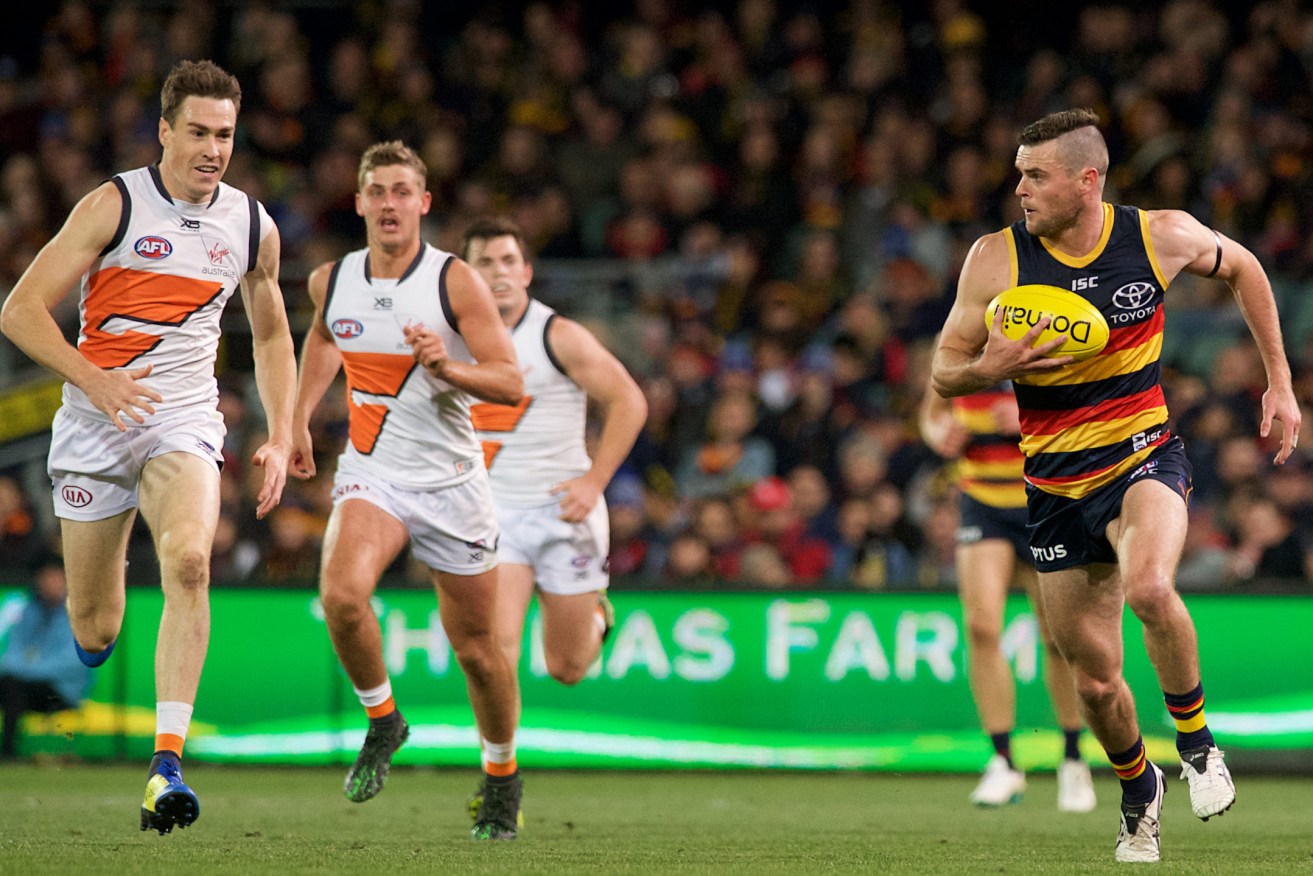 Brad Crouch's future is key to unlocking the Crows' list management strategy. Photo: Michael Errey/InDaily