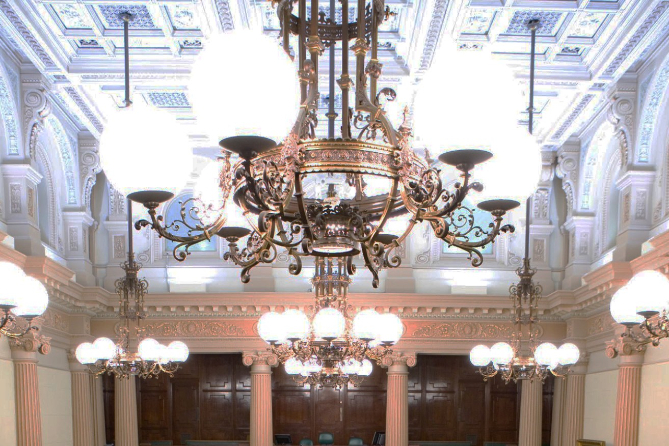Parliament House wants to spend over $260,000 fixing the chandeliers in the House of Assembly. Photo: InDaily
