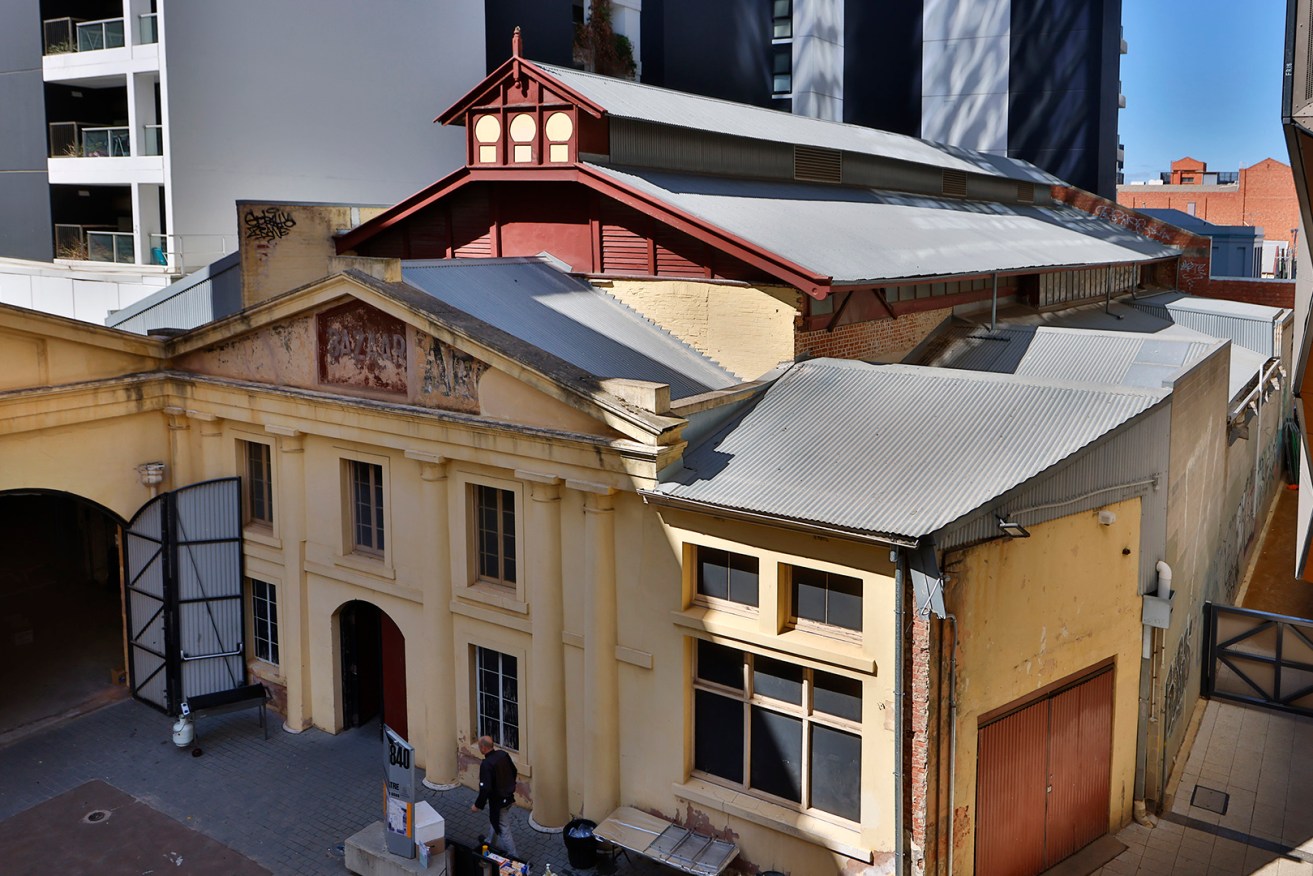 Queens Theatre on the corner of Gilles Arcade and Playhouse Lane. Photo: Tony Lewis/InDaily