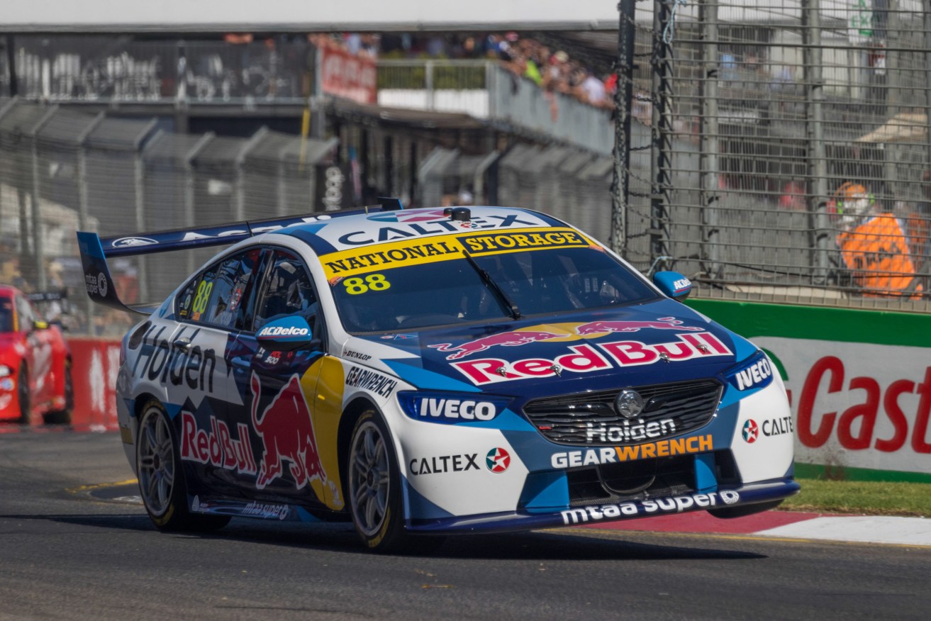 Jamie Whincup in a Holden Commodore at the Adelaide 500 in February. Photo supplied
