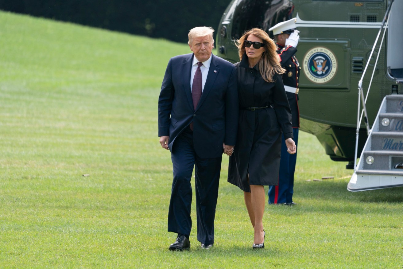 President Donald J. Trump and First lady Melania Trump have both tested positive for COVID-19, the president tweeted today. Photo: EPA/Chris Kleponis 