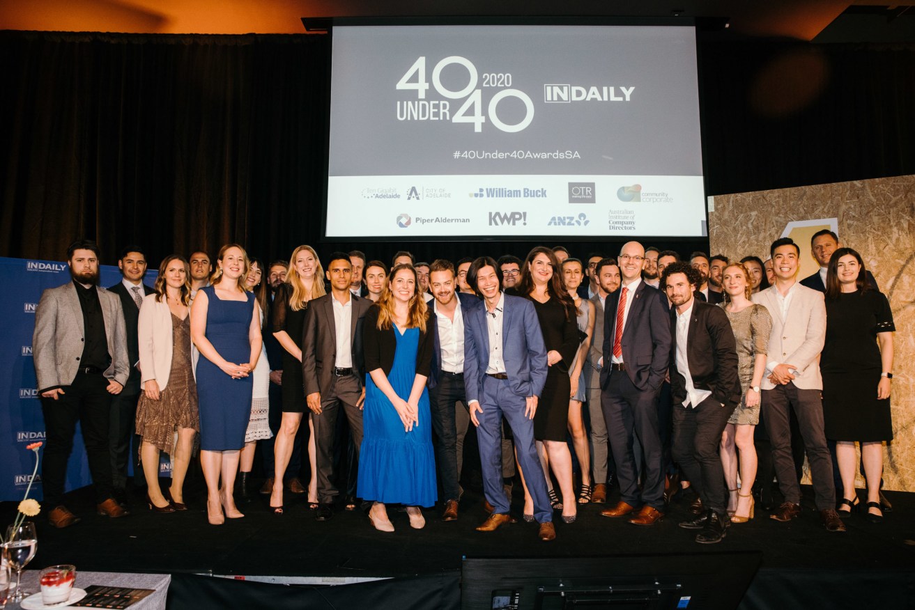 The 40 Under 40 for 2020 have now become alumni and will support this year's winners. Photo: Daniel Marks