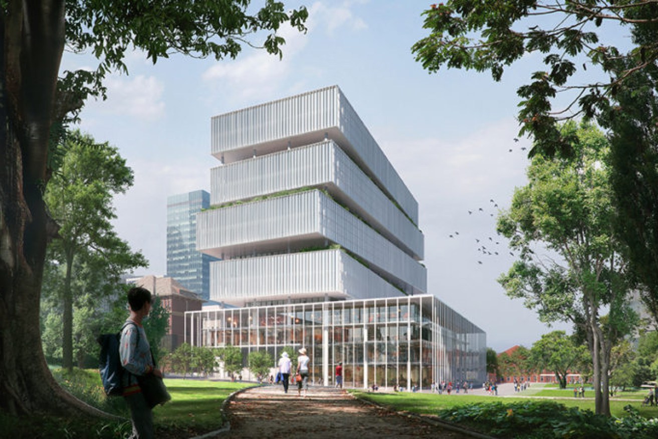 An artist's render of 
the completed Entrepreneur and Innovation Centre at Lot Fourteen