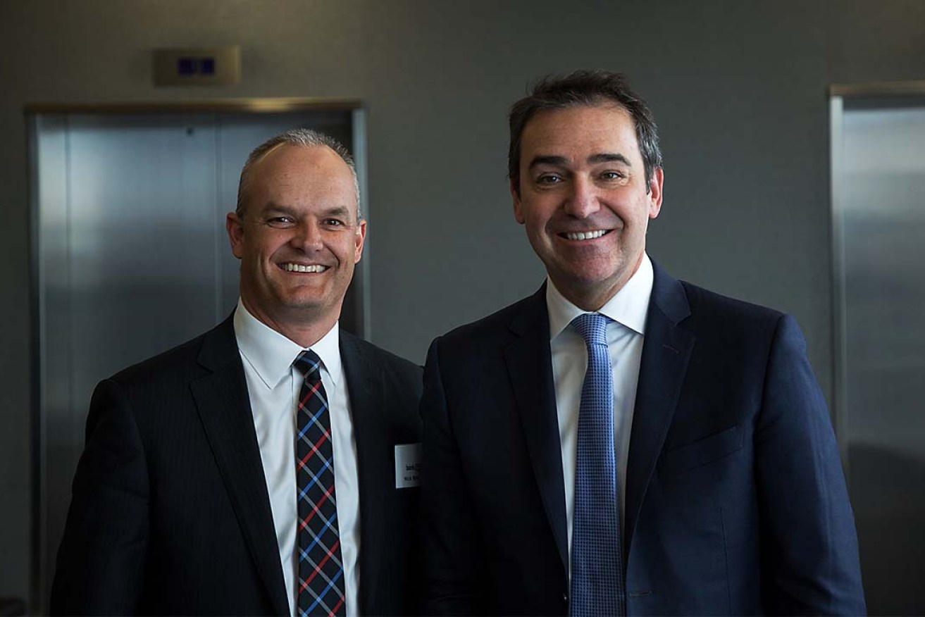 Nick Reade with Steven Marshall in 2018. Photo: Serena Findlay 