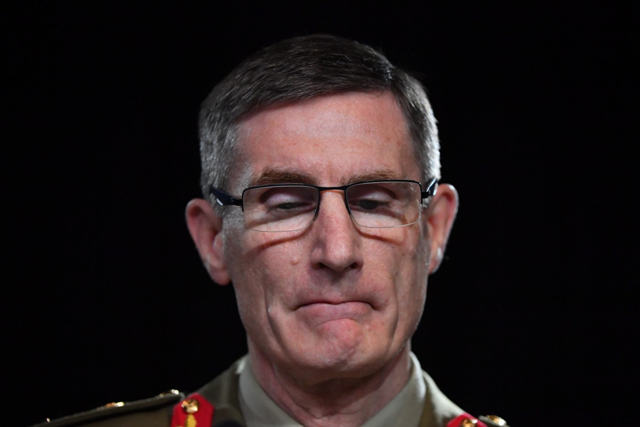 Australian Defence Force chief General Angus Campbell has had his term extended until 2024. Photo: AAP/Mick Tsikas