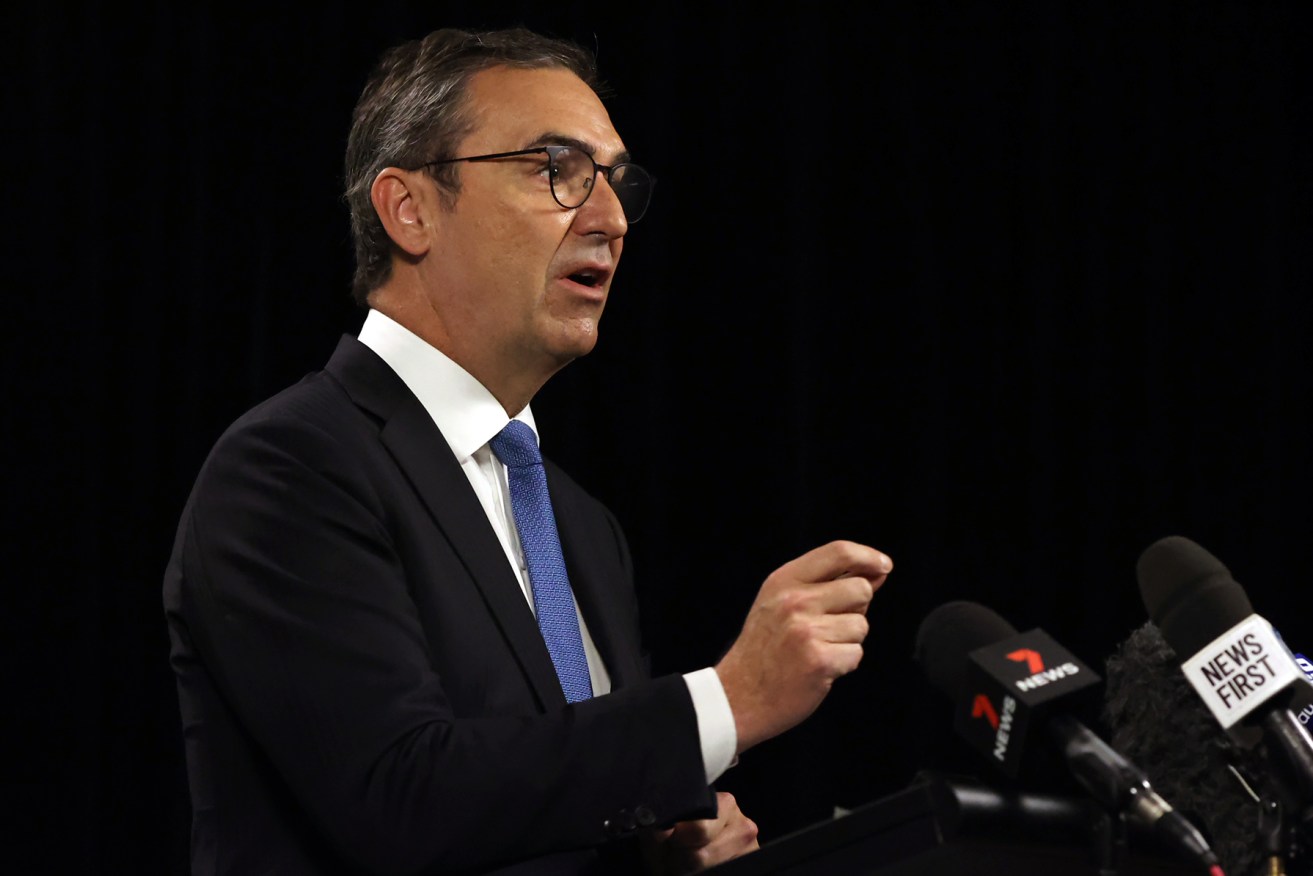 Premier Steven Marshall has angrily denounced a man who 'lied' to contact tracers. Photo: Tony Lewis/InDaily