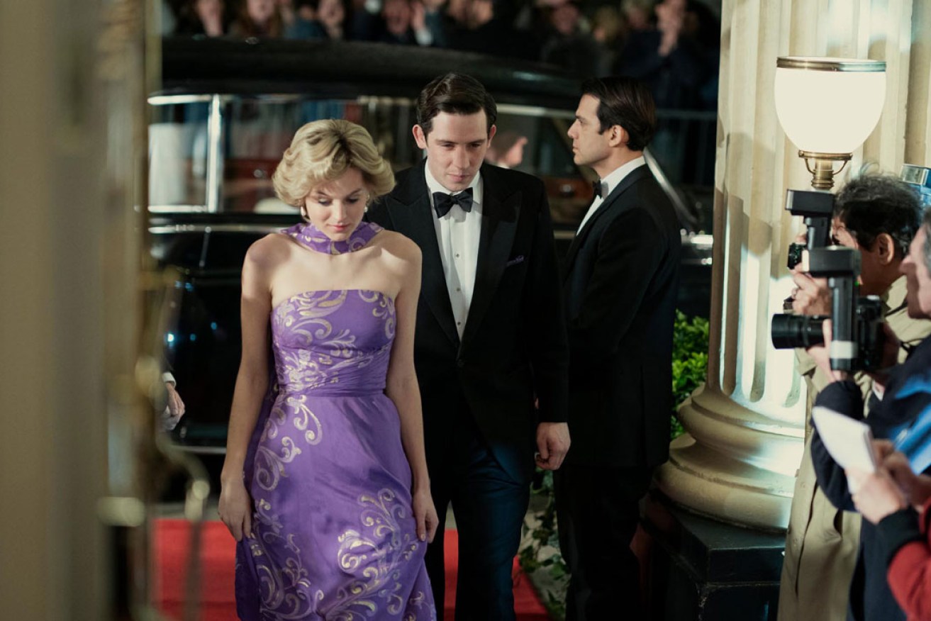 Emma Corrin plays Princess Diana, with Josh O'Connor as Charles. Photo: Netflix