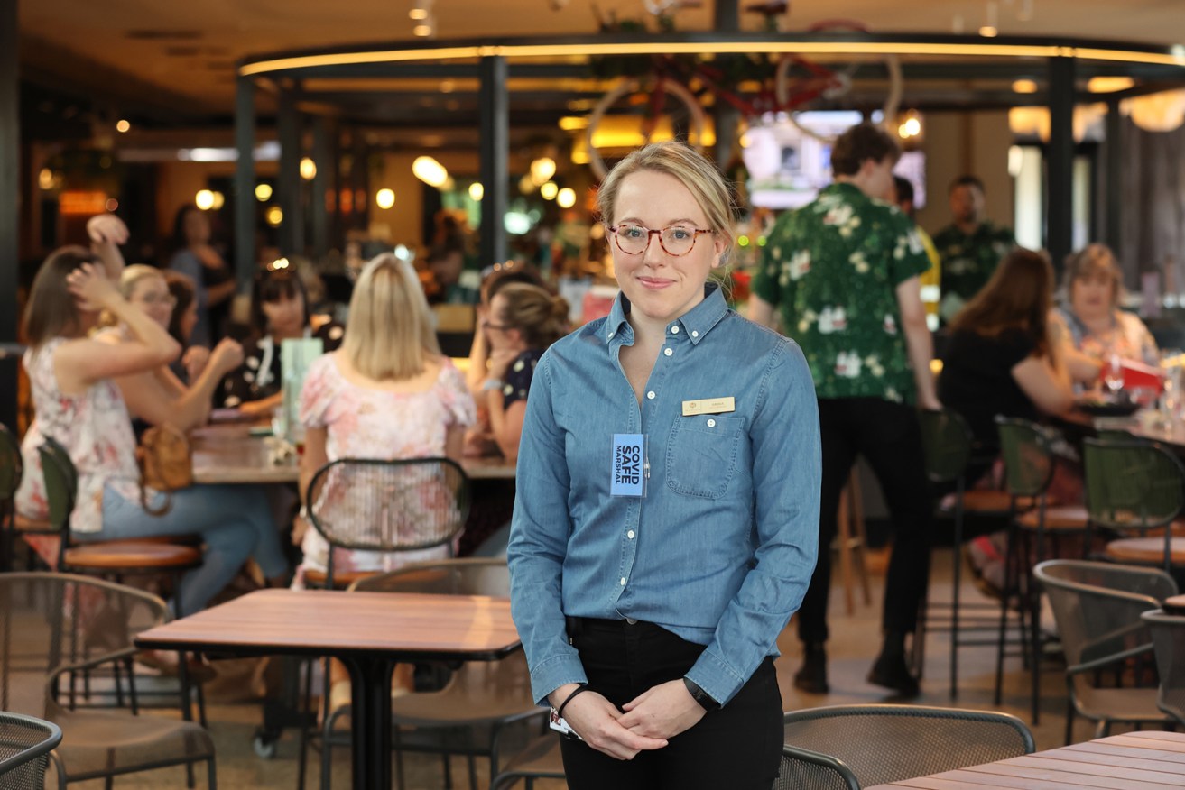 Marion Hotel venue manager Anna Hurley says the mental health impact of the pandemic on herself and staff has been considerable. Photo: Tony Lewis/InDaily