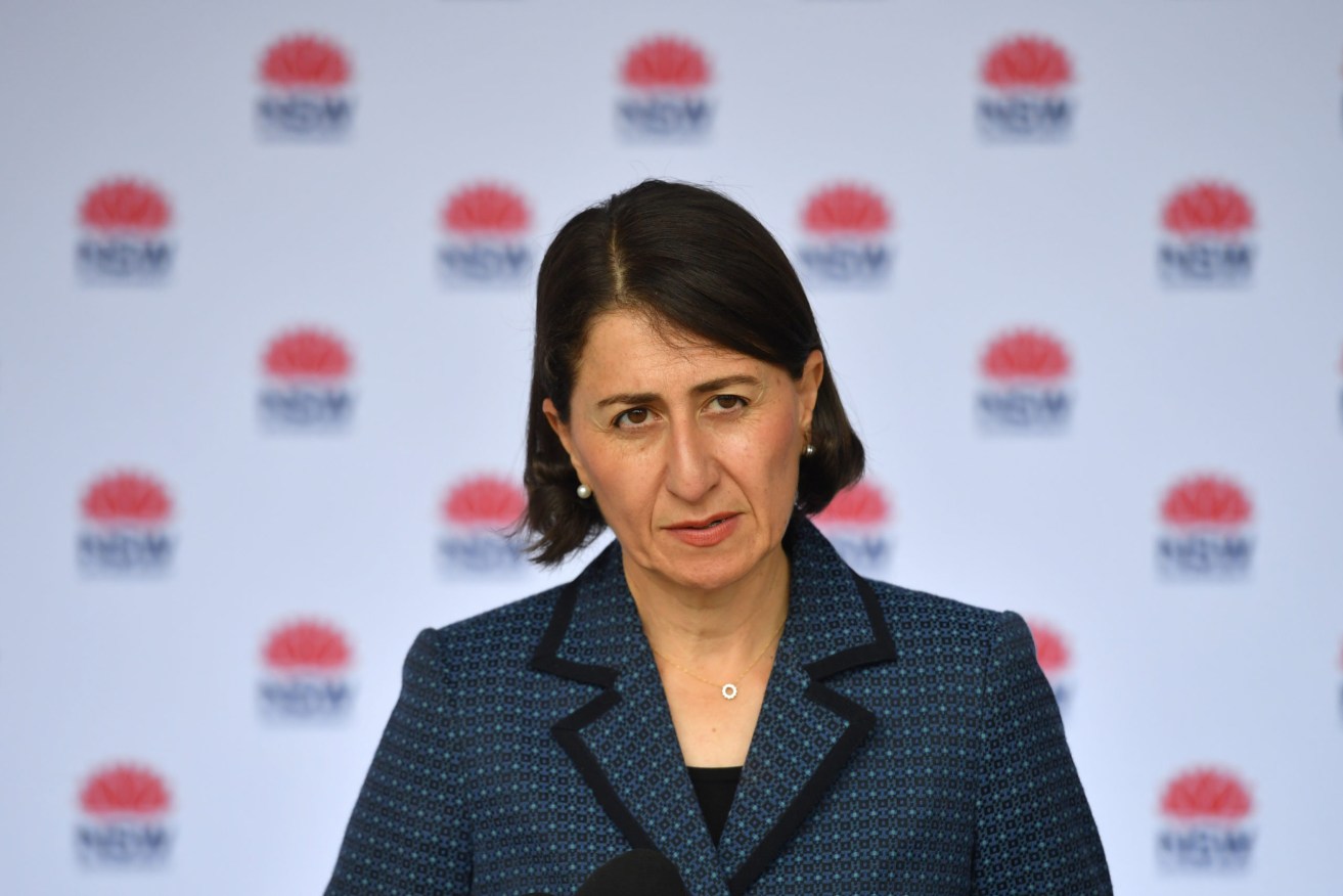 NSW Premier Gladys Berejiklian announced 10 more locally acquired coronavirus cases this morning. Picture: Mick Tsikas/AAP.