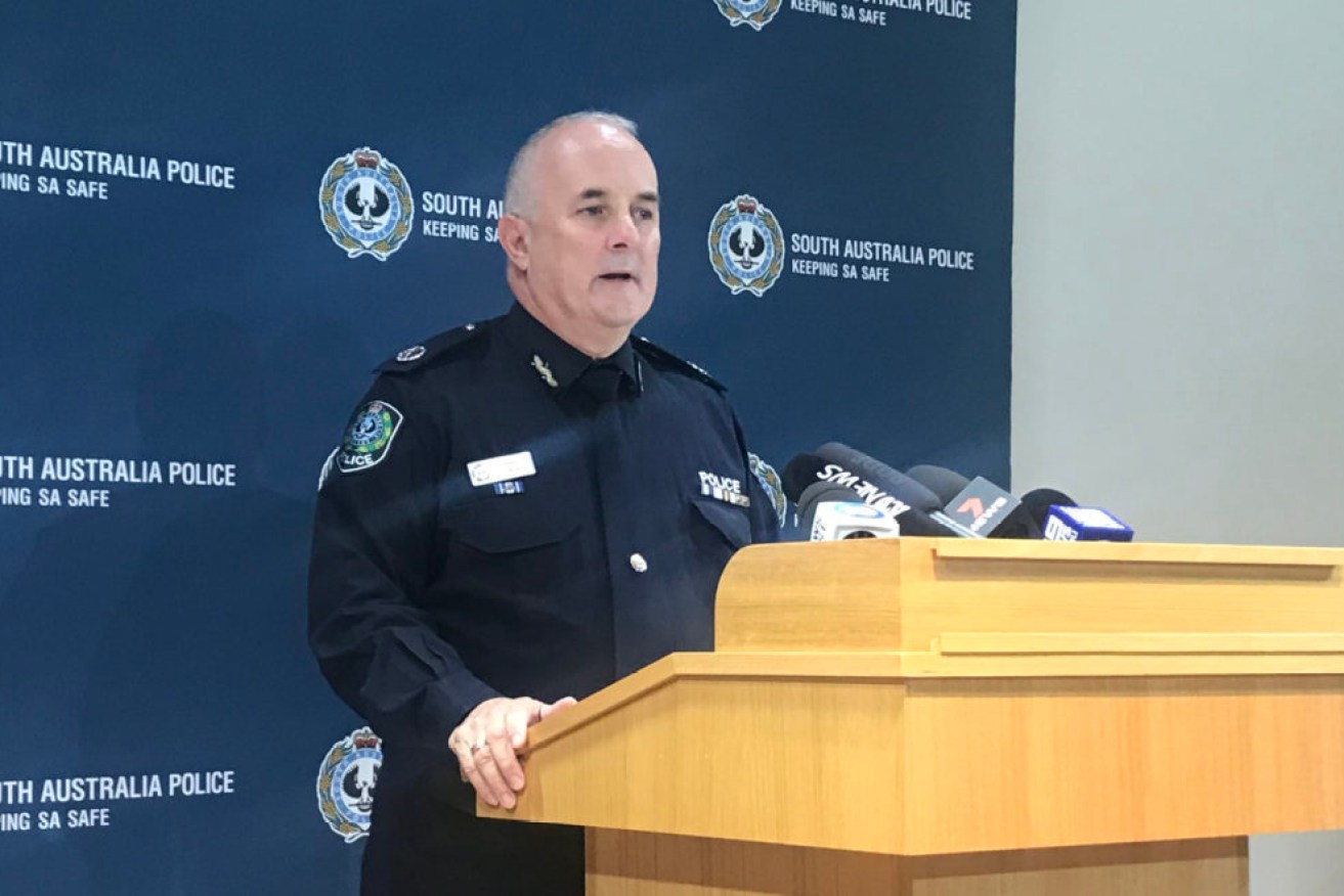 Assistant Commissioner Peter Harvey, who led Taskforce Protect, revealed the investigation's outcome yesterday. Picture: Stephanie Richards/InDaily