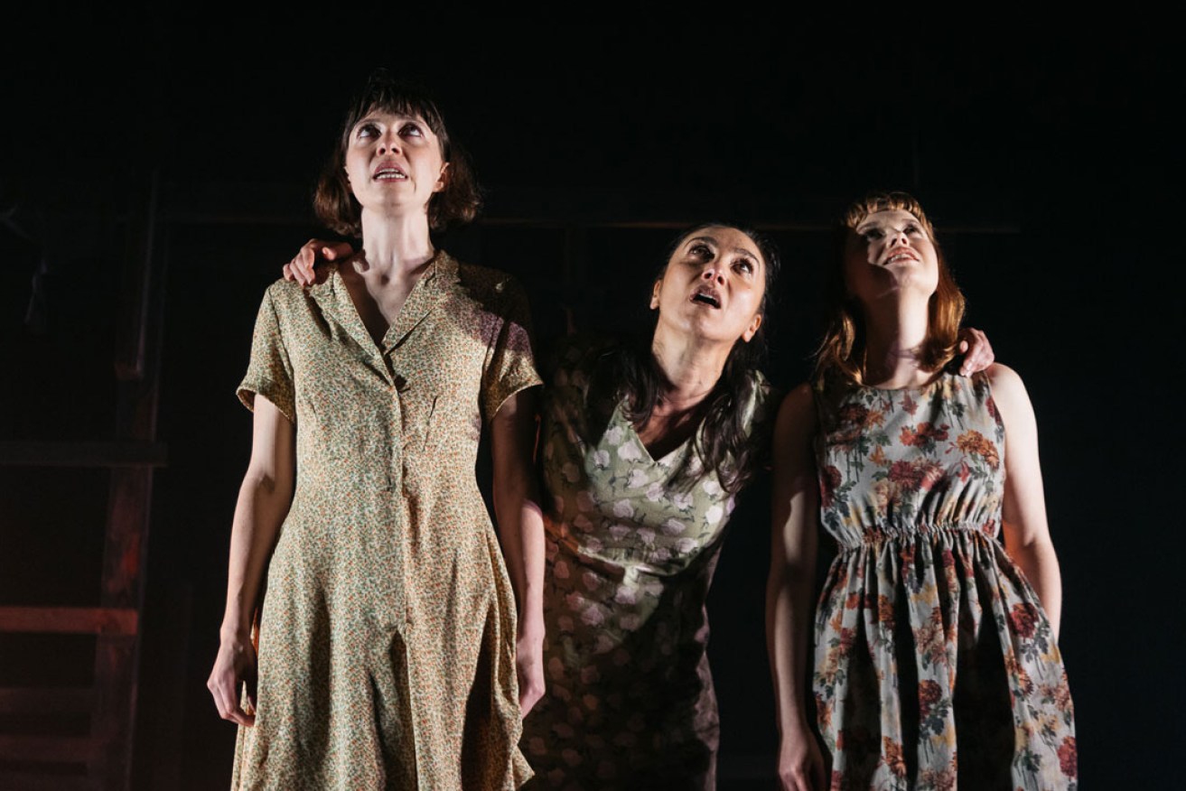 Miranda Daughtry, Elena Carapetis and Annabel Matheson in The Bleeding Tree. Photo: Thomas McCammon