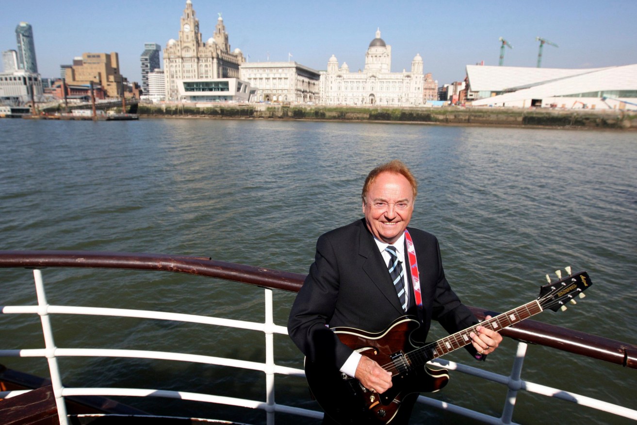 Gerry Marsden aboard the Mersey ferry, inspiration for one of Gerry and the Pacemakers' biggest hits. Photo: Dave Thompson/PA via AP