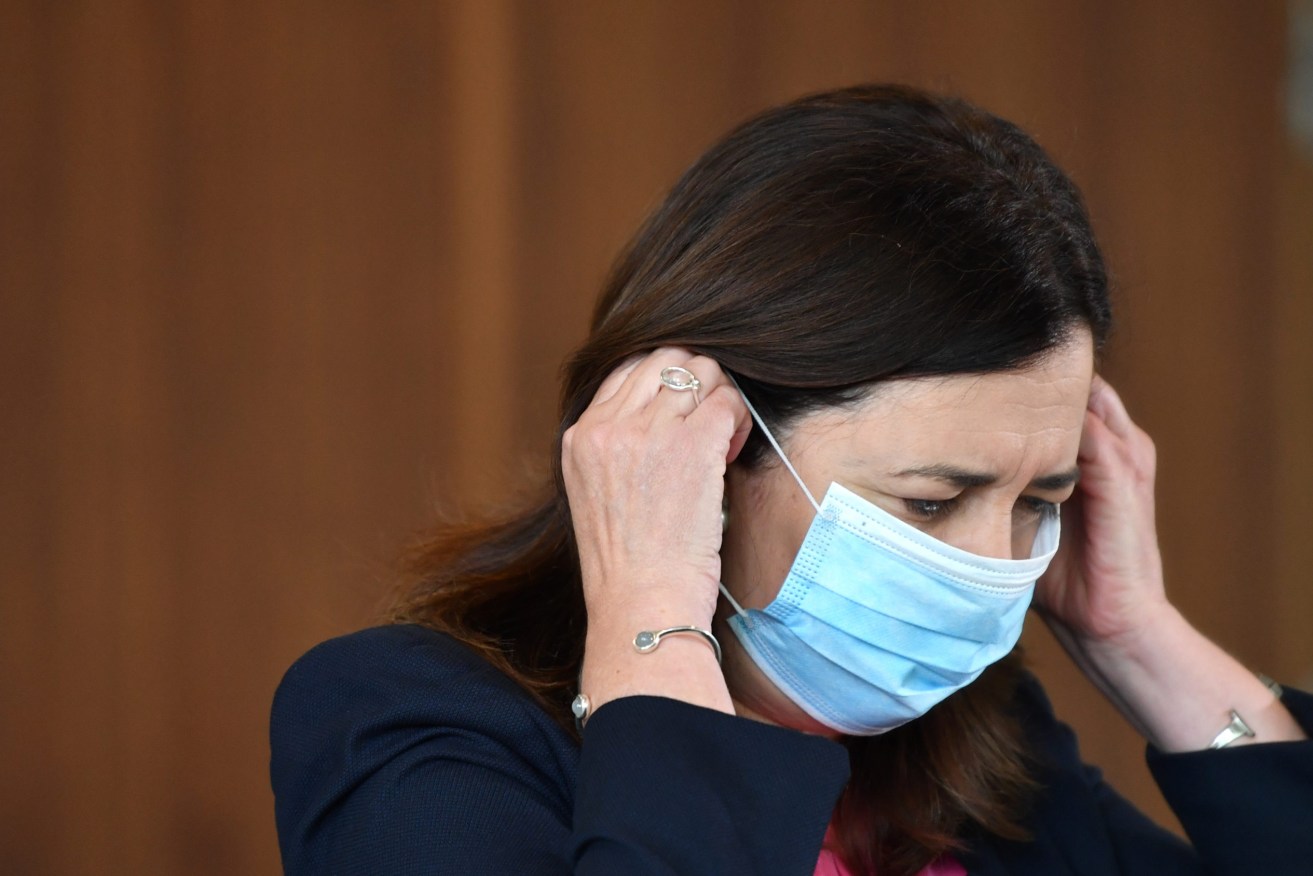 Queensland Premier Annastacia Palaszczuk will call for an overhaul in hotel quarantine arrangements at the next meeting of National Cabinet (AAP Image/Darren England) 