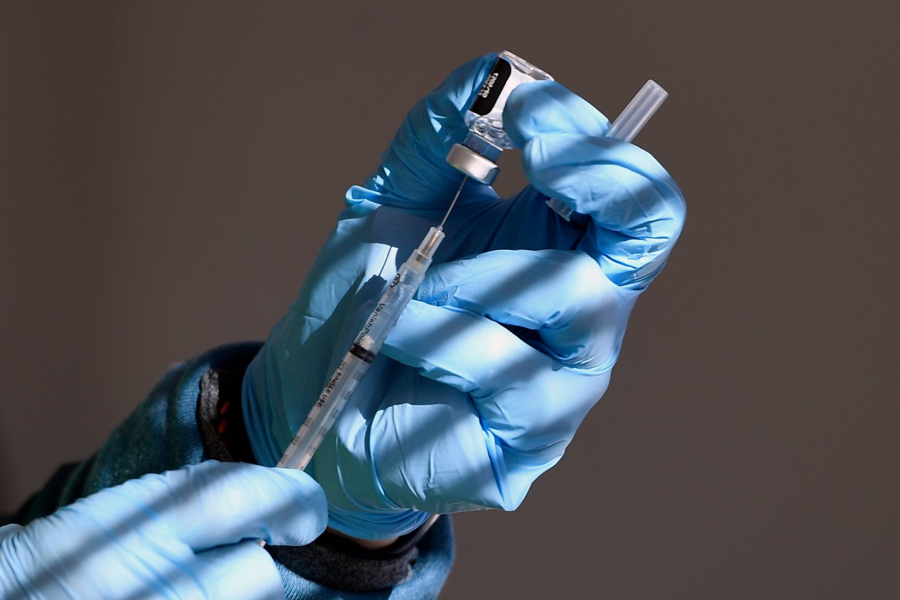 A vial of Pfizer-BioNTech vaccine. Photo: AP/Jessica Hill