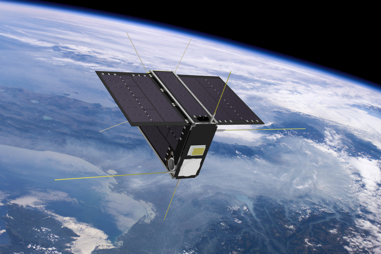 An impression of the proposed satellite drawn by Alex Priest of Inovor Technologies.