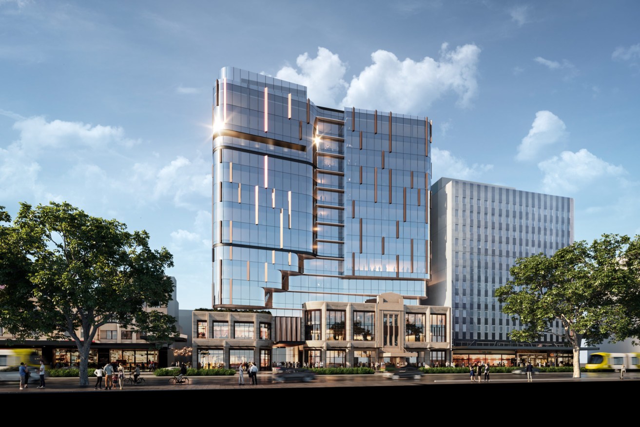 Charter Hall's planned development at the current Southern Cross Arcade site on King William Street. Image supplied.