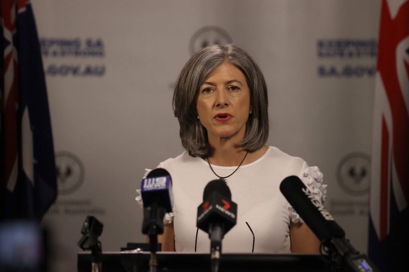 Nicola Spurrier has defended SA Health's decision not to report a positive COVID test linked to incoming travellers for the tennis exhibition in Adelaide last month (Photo: Kelly Barnes/AAP)