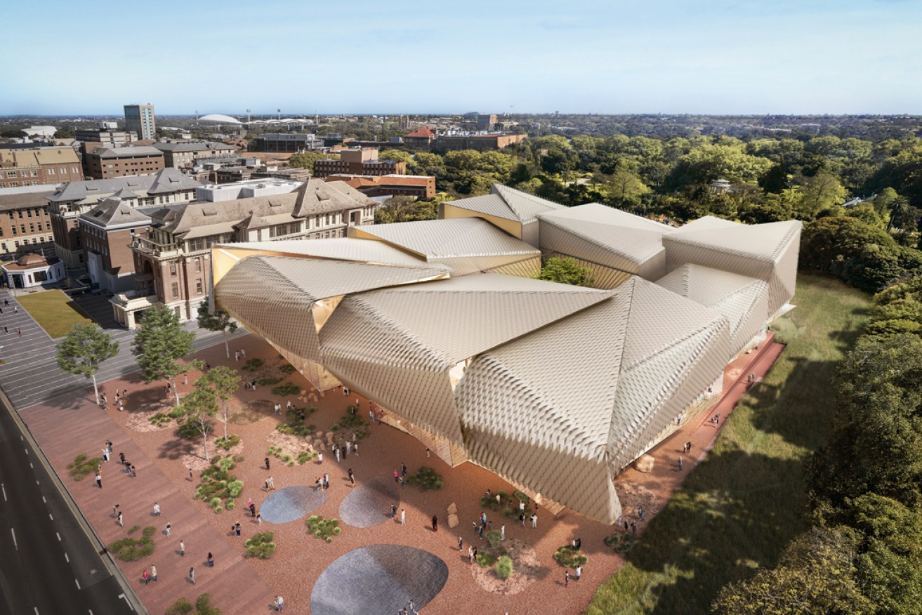 The latest concept design of the Aboriginal Art and Cultures Centre by Diller Scofidio + Renfro and Woods Bagot.