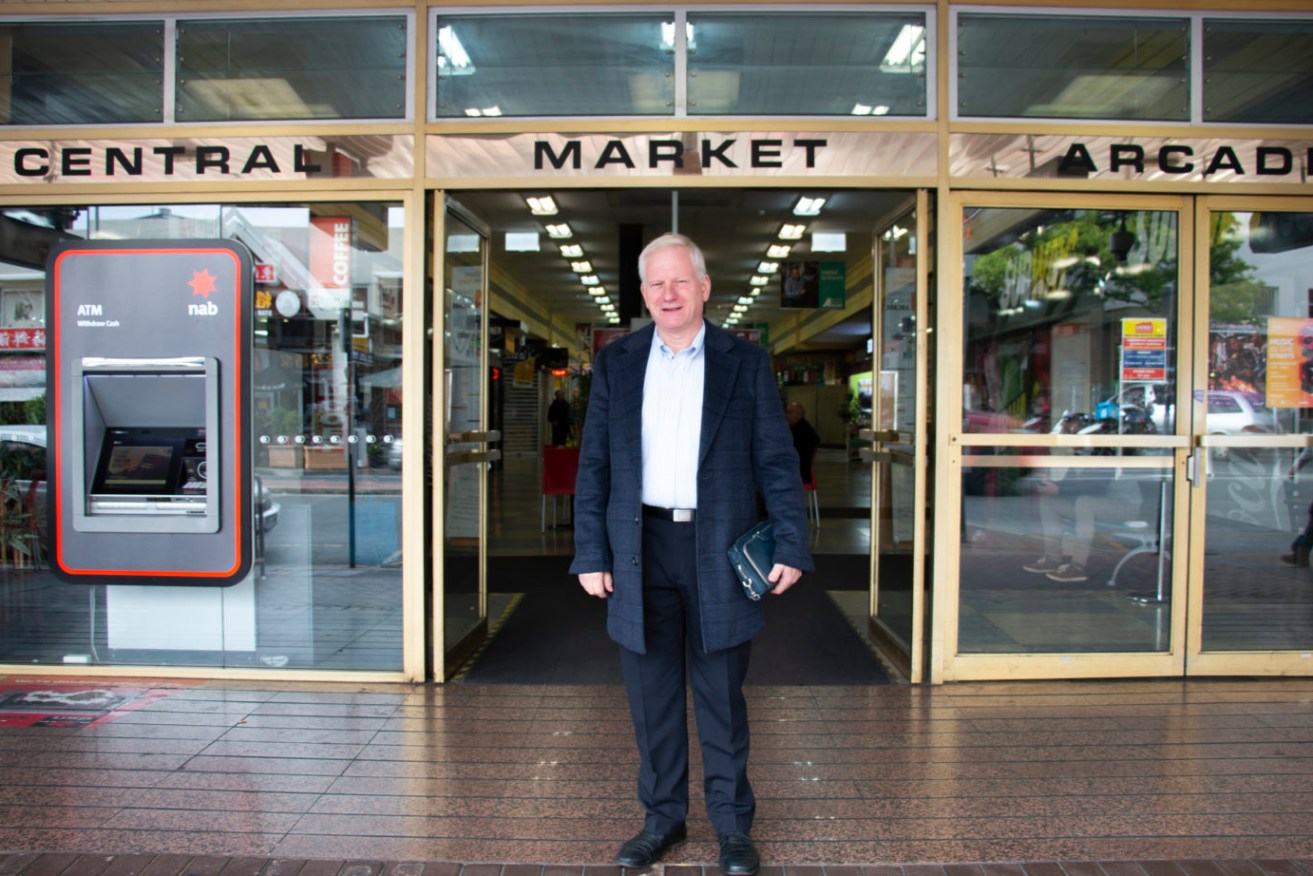 City councillor and owner of Adelaide Central Market stall Barossa Fine Foods Franz Knoll. Image: Angela Skujins. 