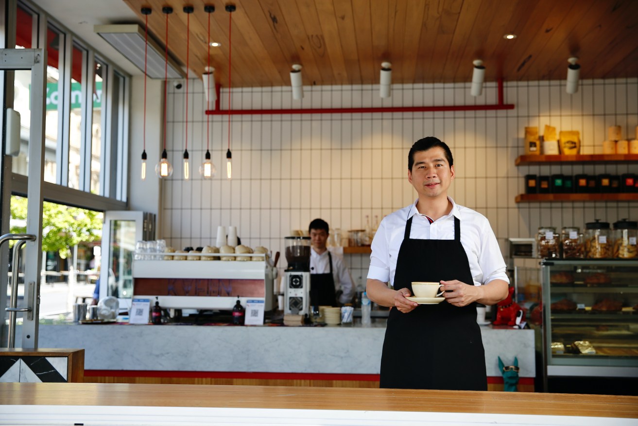 Aisen Liong is the co-founder of KAFI:N at the former site of Cibo Espresso on Rundle Street (Photo: Ben Kelly)