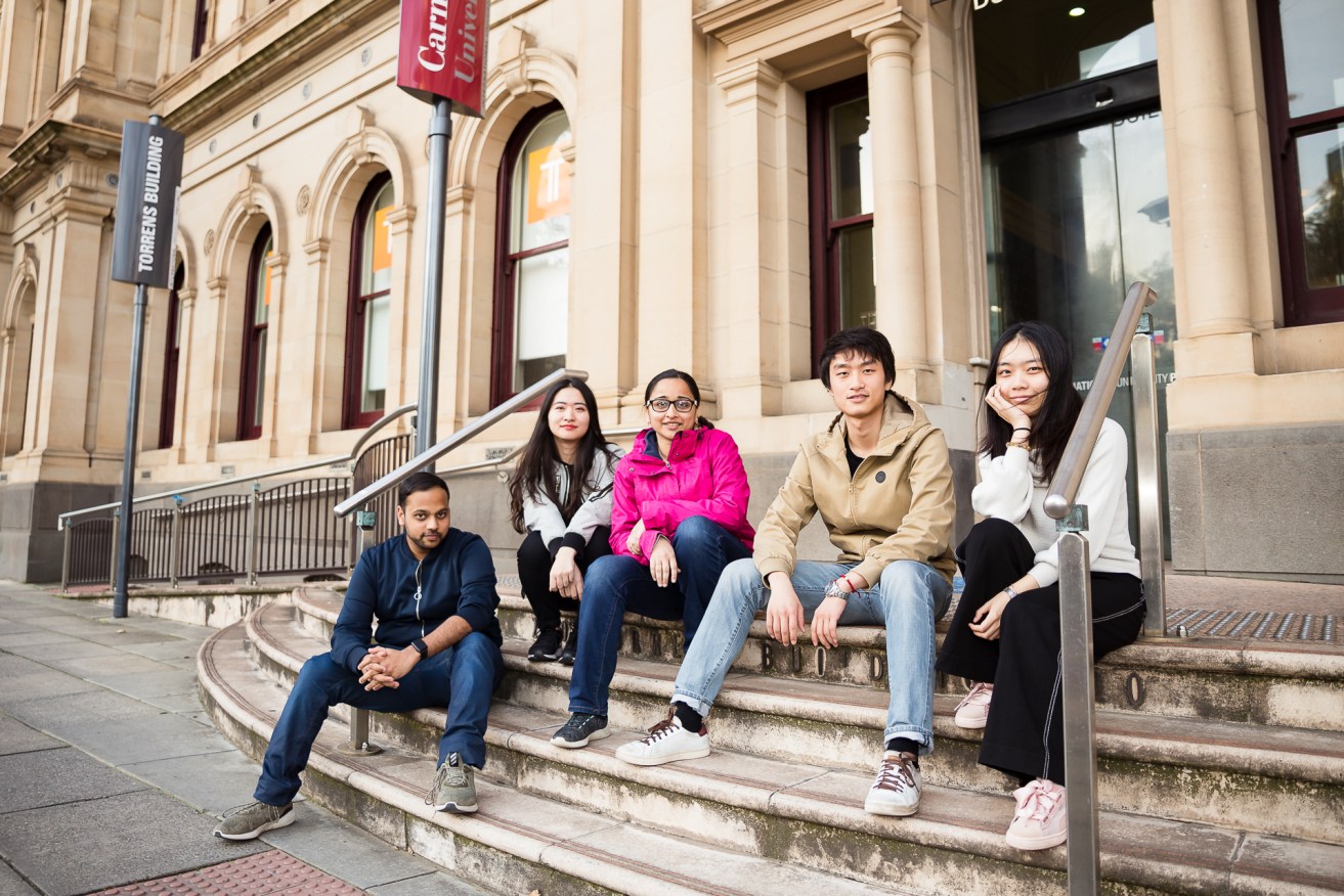 Students at Carnegie Mellon University in Australia’s Adelaide campus. Located in the historic Torrens building in Victoria Square.