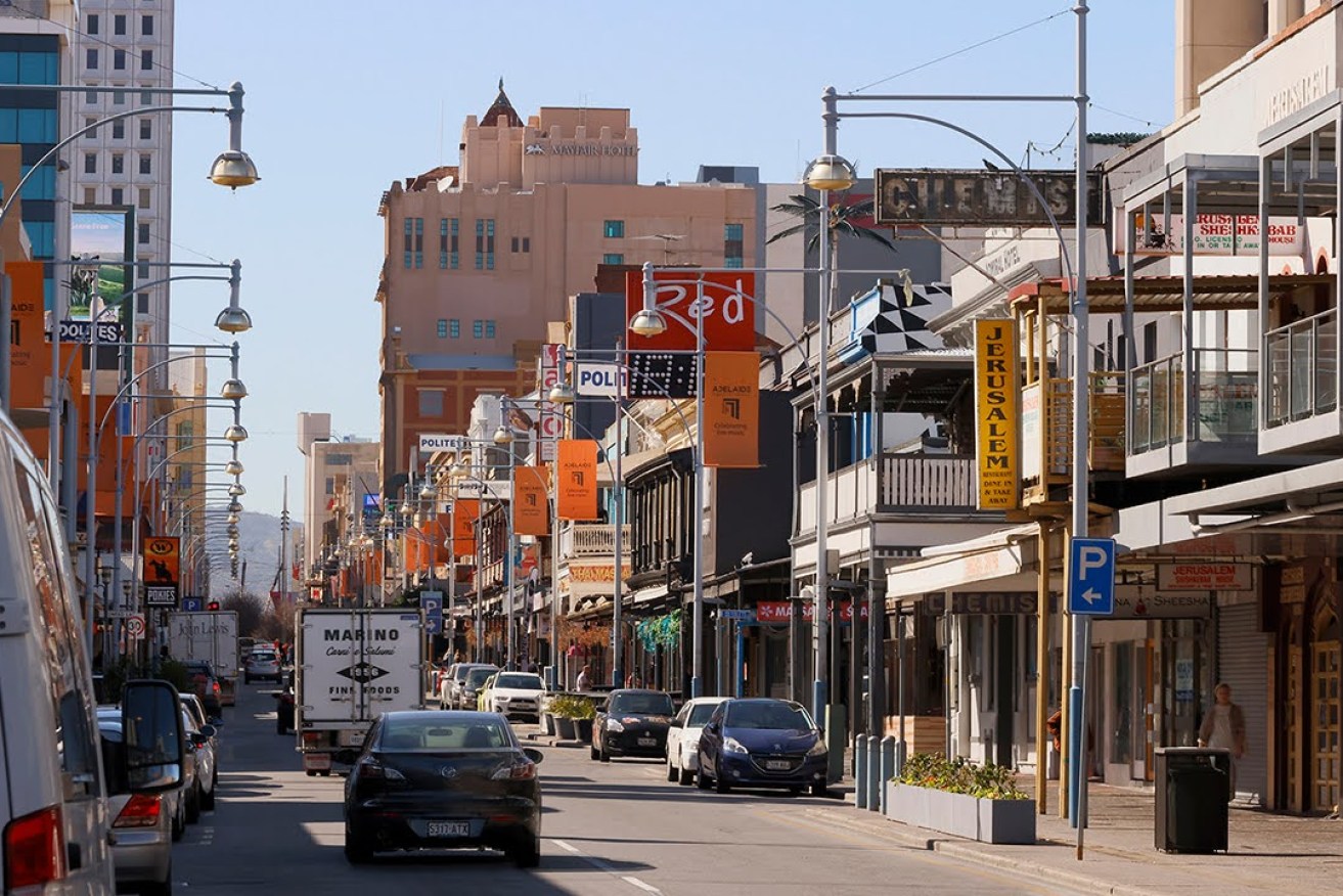 Adelaide City Council will vote to consider making streets such as Hindley Street one-way. Photo: Tony Lewis/InDaily 