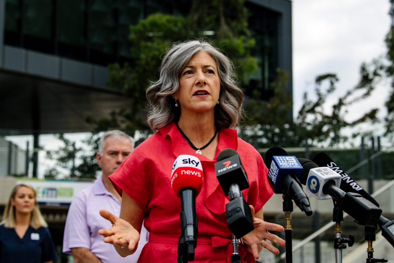 Chief Public Health Officer Nicola Spurrier revealed today that overnight wastewater testing of the Adelaide CBD produced zero copies of COVID-19 (AAP Image/Morgan Sette)