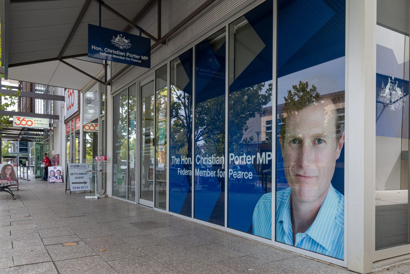 The office of Attorney-General Christian Porter, the Federal Member for Pearce (AAP Image/Richard Wainwright) 