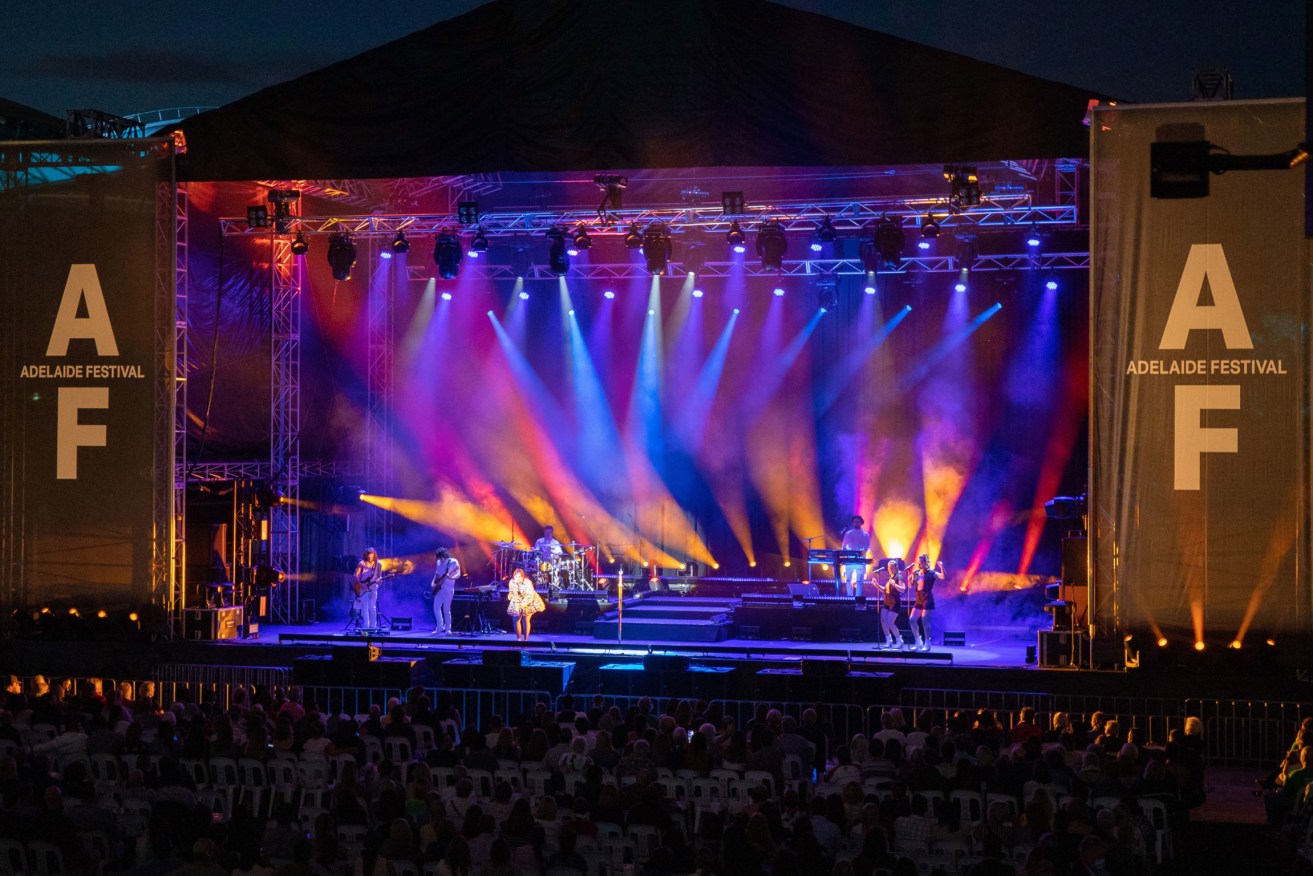The 2021 Adelaide Festival opened with a free concert by Jessica Mauboy at Adelaide Oval. Photo: Tony Lewis / Adelaide Festival